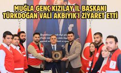 Muğla Genç Kızılay İl Başkanı Türkdoğan Vali Akbıyık'ı ziyaret etti