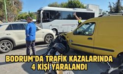 Bodrum’da Trafik Kazalarında 4 Kişi Yaralandı