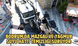 Bodrum'da mazgal ve yağmur suyu hattı temizliği sürüyor