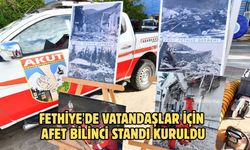 Fethiye'de vatandaşlar için afet bilinci standı kuruldu