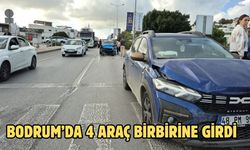 Bodrum’da 4 Araç Birbirine Girdi