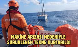 Makine arızası nedeniyle sürüklenen tekne kurtarıldı