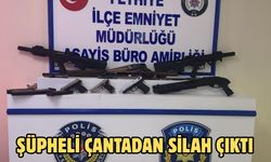 Şüpheli çantadan silah çıktı