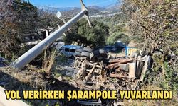 Yol Verirken Şarampole Yuvarlandı