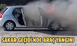 Sakar Geçidi'nde araç yangını