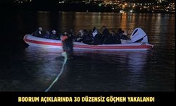 Bodrum açıklarında 30 düzensiz göçmen yakalandı