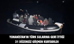 Yunanistan'ın Türk sularına geri ittiği 31 düzensiz göçmen kurtarıldı