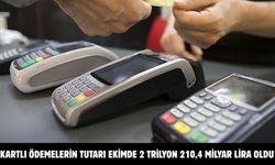 Kartlı ödemelerin tutarı ekimde 2 trilyon 210,4 milyar lira oldu