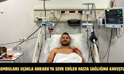 Ambulans uçakla Ankara'ya sevk edilen hasta sağlığına kavuştu