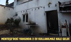 Menteşe’deki yangında 2 ev kullanılmaz hale geldi