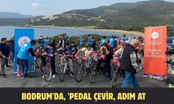 Bodrum'da, 'Pedal çevir, adım at' etkinliğine yoğun ilgi
