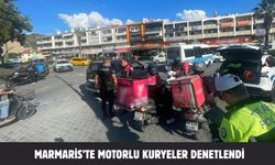 Marmaris’te motorlu kuryeler denetlendi