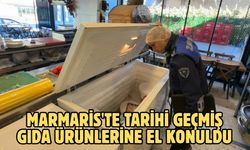 Marmaris'te tarihi geçmiş gıda ürünlerine el konuldu