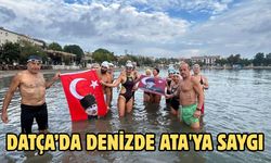 Datça’da denizde Ata'ya saygı