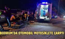 Bodrum’da Otomobil Motosiklete Çarptı
