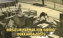 Hırsızlık Yapmak İçin Girdiği Dükkânda Düştü