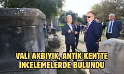 Vali Akbıyık, antik kentte incelemelerde bulundu
