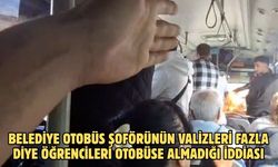 Belediye otobüs şoförünün valizleri fazla diye öğrencileri otobüse almadığı iddiası