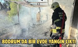 Bodrum’da bir evde yangın çıktı