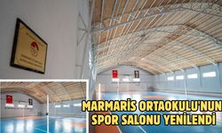 Marmaris Ortaokulu'nun spor salonu yenilendi