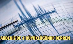 Akdeniz'de 4 büyüklüğünde deprem