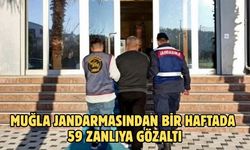 Muğla Jandarmasından bir haftada 59 zanlıya gözaltı