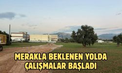 MERAKLA BEKLENEN YOLDA ÇALIŞMALAR BAŞLADI