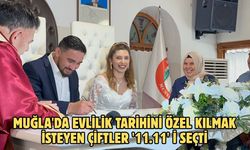 Muğla'da evlilik tarihini özel kılmak isteyen çiftler '11.11' i seçti