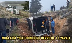 Muğla'da yolcu minibüsü devrildi: 13 yaralı