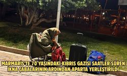 Marmaris’te 70 yaşındaki Kıbrıs gazisi saatler süren ikna çabalarının ardından aparta yerleştirildi