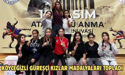 Köyceğizli güreşçi kızlar madalyaları topladı