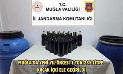 Muğla’da yenil yıl öncesi 1 ton 235 litre kaçak içki ele geçirildi