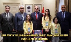 Sıfır atıkta "İyi Uygulama Örneği Ödülü" alan çevre kulübü engellileri de unutmadı
