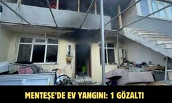 Menteşe’de ev yangını: 1 gözaltı