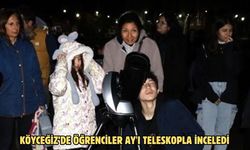 Köyceğiz’de öğrenciler Ay'ı teleskopla inceledi