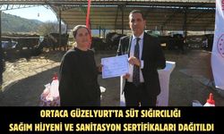Ortaca Güzelyurt’ta Süt Sığırcılığı Sağım Hijyeni ve Sanitasyon Sertifikaları Dağıtıldı