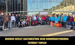 Bodrum Devlet Hastanesi'nde AFAD koordinasyonunda tatbikat yapıldı