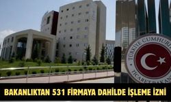 Bakanlıktan 531 firmaya dahilde işleme izni