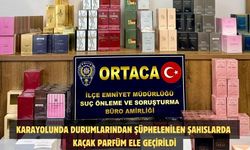 Karayolunda durumlarından şüphelenilen şahıslarda kaçak parfüm ele geçirildi