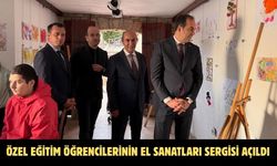 Özel eğitim öğrencilerinin el sanatları sergisi açıldı