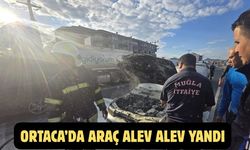 Ortaca’da araç yangını