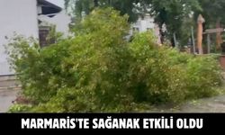 Marmaris'te sağanak etkili oldu