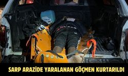 Sarp arazide yaralanan göçmen kurtarıldı