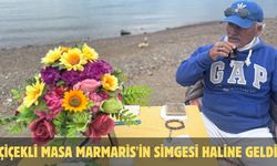 Çiçekli masa Marmaris'in simgesi hâline geldi