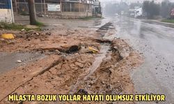 Milas’ta bozuk yollar hayatı olumsuz etkiliyor