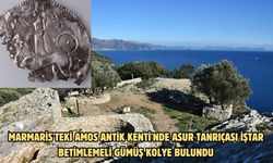 Marmaris'teki Amos Antik Kenti'nde Asur Tanrıçası İştar betimlemeli gümüş kolye bulundu
