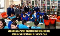 Yangında hayatını kaybeden kardeşlerin adı Bodrum’da kütüphane ile yaşatılıyor