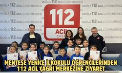 Menteşe Yenice İlkokulu öğrencilerinden 112 Acil Çağrı Merkezine ziyaret