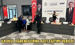 İlkokul öğrencilerine afet eğitimi verildi