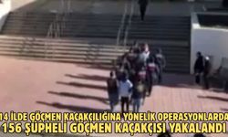 14 ilde göçmen kaçakçılığına yönelik operasyonlarda 156 şüpheli göçmen kaçakçısı yakalandı